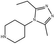 4-(3-Ethyl-5-methyl-[1,2,4]triazol-4-yl)-piperidine 结构式