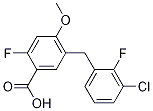 5-(3-chloro-2-fluorobenzyl)-2-fluoro-4-Methoxybenzoic acid 结构式