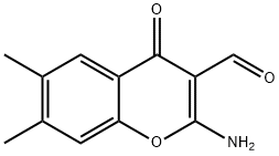 2-氨基-3-甲酰基-6,7-二甲基色酮 结构式