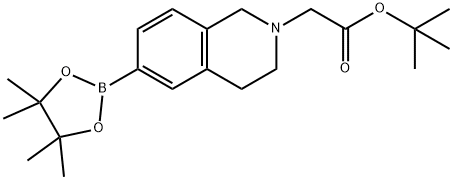 2-(6-(4,4,5,5-四甲基-1,3,2-二氧硼戊环-2-基)-3,4-二氢异喹啉-2(1H)-YL)乙酸叔丁酯 结构式