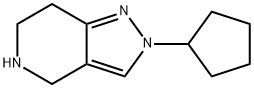 2H-PYRAZOLO[4,3-C]PYRIDINE, 2-CYCLOPENTYL-4,5,6,7-TETRAHYDRO- 结构式