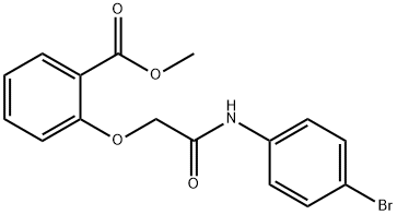 methyl 2-(2-((4-bromophenyl)amino)-2-oxoethoxy)benzoate 结构式