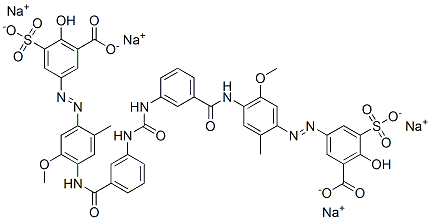 tetrasodium 3,3'-[carbonylbis[imino-m-phenylenecarbonylimino(5-methoxy-2-methyl-p-phenylene)azo]]bis[6-hydroxy-5-sulphonatobenzoate]  结构式