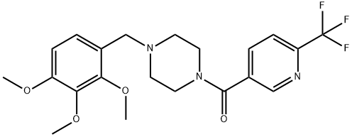 METHANONE, [6-(TRIFLUOROMETHYL)-3-PYRIDINYL][4-[(2,3,4-TRIMETHOXYPHENYL)METHYL]-1-PIPERAZINYL]- 结构式