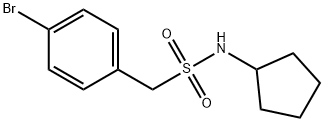 4-溴苯甲基磺酰环戊基胺 结构式