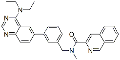3-Isoquinolinecarboxamide,  N-[[3-[4-(diethylamino)-6-quinazolinyl]phenyl]methyl]-N-methyl- 结构式