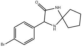 3-(4-BROMOPHENYL)-1,4-DIAZASPIRO[4.4]NONAN-2-ONE 结构式