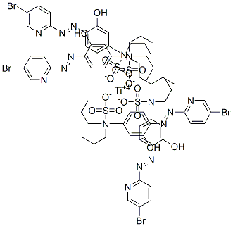 titanium 2-((5-bromopyridyl)azo)-5-(N-propyl-N-sulfopropylamino)phenol 结构式