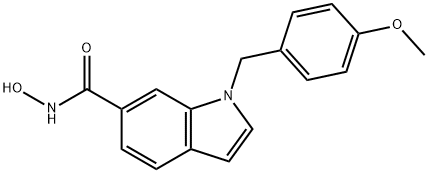 N-羟基-1-(4-甲氧基苄基)-1H-吲哚-6-甲酰胺 结构式