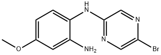 2-(2-氨基-4-甲氧基苯胺基)-5-溴吡嗪 结构式