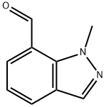 1-甲基-1H-吲唑-7-甲醛 结构式