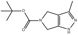 3-甲基-1H,4H,5H,6H-吡咯并[3,4-C]吡唑-5-羧酸叔丁酯 结构式