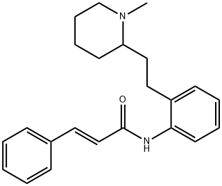 (2E)-N-[2-[2-(1-Methyl-2-piperidinyl)ethyl]phenyl]-3-phenyl-2-propenaMide 结构式