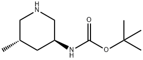 N-[(3S,5S)-5-甲基-3-哌啶基]-胺基甲酸乙酯-1,1-二甲基乙酯 结构式