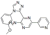 2-Pyrazinamine,  3-[4-(3-methoxyphenyl)-4H-1,2,4-triazol-3-yl]-5-(3-pyridinyl)- 结构式