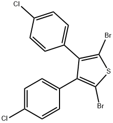 2,5-DIBROMO-3,4-BIS-(4-CHLORO-PHENYL)-THIOPHENE 结构式