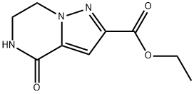 吡唑并[1,5-A]吡嗪-2-甲酸, 4,5,6,7-四氢-4-氧代-, 乙基 酯 结构式