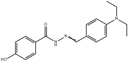 N'-(4-(二乙氨基)亚苄基)-4-羟基苯甲酰肼 结构式