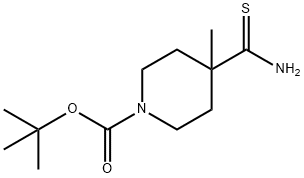 N-BOC-哌啶-4-甲基硫代甲酰胺 结构式