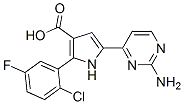 1H-Pyrrole-3-carboxylic  acid,  5-(2-amino-4-pyrimidinyl)-2-(2-chloro-5-fluorophenyl)- 结构式