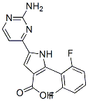 1H-Pyrrole-3-carboxylic  acid,  5-(2-amino-4-pyrimidinyl)-2-(2,6-difluorophenyl)- 结构式