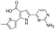 1H-Pyrrole-3-carboxylic  acid,  5-(2-amino-4-pyrimidinyl)-2-(5-methyl-2-thienyl)- 结构式