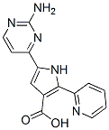 1H-Pyrrole-3-carboxylic  acid,  5-(2-amino-4-pyrimidinyl)-2-(2-pyridinyl)- 结构式