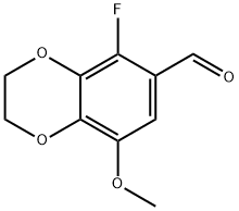 1,4-Benzodioxin-6-carboxaldehyde,  5-fluoro-2,3-dihydro-8-methoxy- 结构式