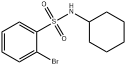 2-BROMO-N-CYCLOHEXYLBENZENESULFONAMIDE 结构式