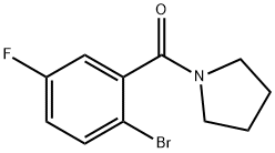 2-(PYRROLIDINE-1-CARBONYL)-4-FLUORO-1-BROMOBENZENE 结构式