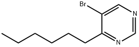 5-BROMO-4-HEXYLPYRIMIDINE 结构式