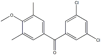 3,5-Dichloro-3',5'-dimethyl-4'-methoxybenzophenone 结构式