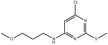 4-CHLORO-6-(3-METHOXYPROPYLAMINO)-2-METHYLTHIOPYRIMIDINE 结构式