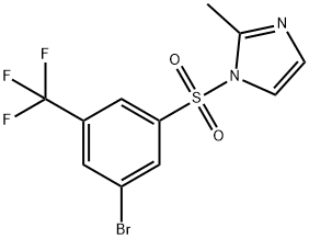1-(3-BROMO-5-TRIFLUOROMETHYLPHENYLSULFONYL)-2-METHYLIMIDAZOLE 结构式
