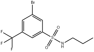 N-PROPYL 3-BROMO-5-TRIFLUOROMETHYLBENZENESULFONAMIDE 结构式