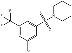 1-(3-BROMO-5-TRIFLUOROMETHYLPHENYLSULFONYL)PIPERIDINE 结构式