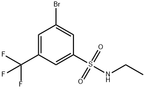 N-ETHYL 3-BROMO-5-TRIFLUOROMETHYLBENZENESULFONAMIDE 结构式