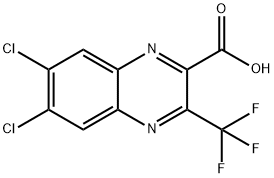 6,7-DICHLORO-3-TRIFLUOROMETHYLQUINOXALINE-2-CARBOXYLIC ACID 结构式