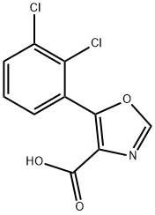 5-(2,3-DICHLOROPHENYL)OXAZOLE-4-CARBOXYLIC ACID 结构式