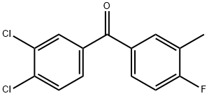 3,4-Dichloro-4'-fluoro-3'-methylbenzophenone 结构式