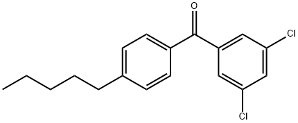 3,5-Dichloro-4'-n-pentylbenzophenone 结构式