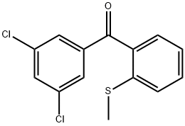 3,5-Dichloro-2'-(thiomethyl)benzophenone 结构式