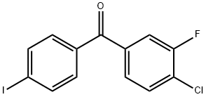 4-Chloro-3-fluoro-4'-iodobenzophenone 结构式