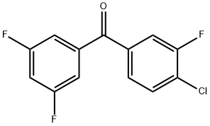 4-Chloro-3',3,5'-trifluorobenzophenone 结构式