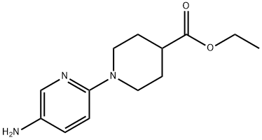 乙基 1-(5-氨基吡啶-2-基)哌啶-4-甲酸基酯 结构式