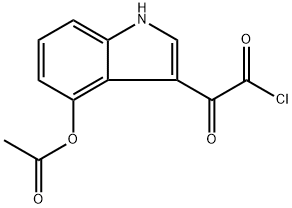 3-(2-chloro-2-oxoacetyl)-1H-indol-4-yl acetate 结构式