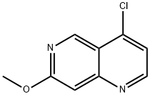 4-氯-7-甲氧基-1,6-萘啶 结构式