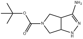 3-氨基-3A,4,6,6A-四氢吡咯并[3,4-C]吡唑-5(1H)-甲酸叔丁酯 结构式