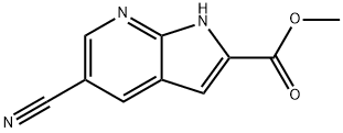 METHYL 5-氰基-1H-吡咯[2,3-B]吡啶-2-羧酸甲酯 结构式
