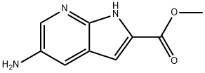 甲基 5-氨基-1H-吡咯并[2,3-B]吡啶-2-甲酸酯 结构式